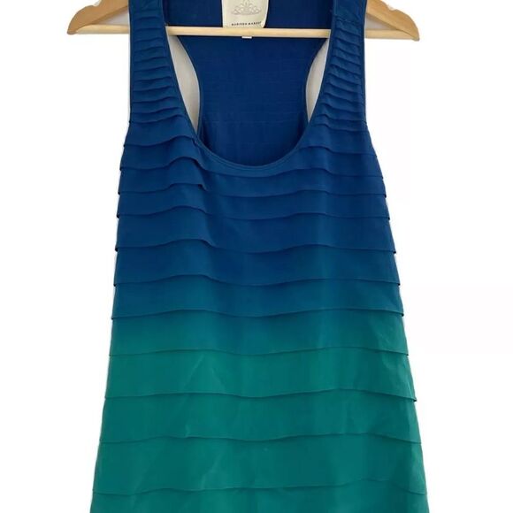 Madison Marcus- Ombre Razorback Tiered Silk Tank Sleeveless Top, Size XS - Picture 3 of 11